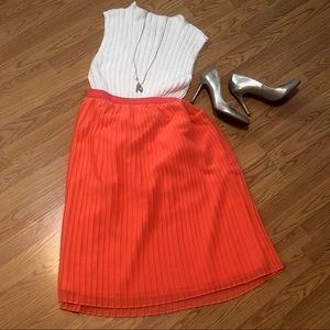 NWT Coral Pleated Skirt